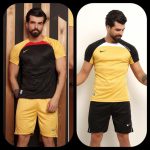 تیشرت شورت زرد مشکی